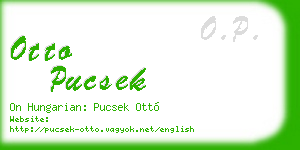 otto pucsek business card